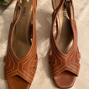 Vaneli sling back heeled mule
